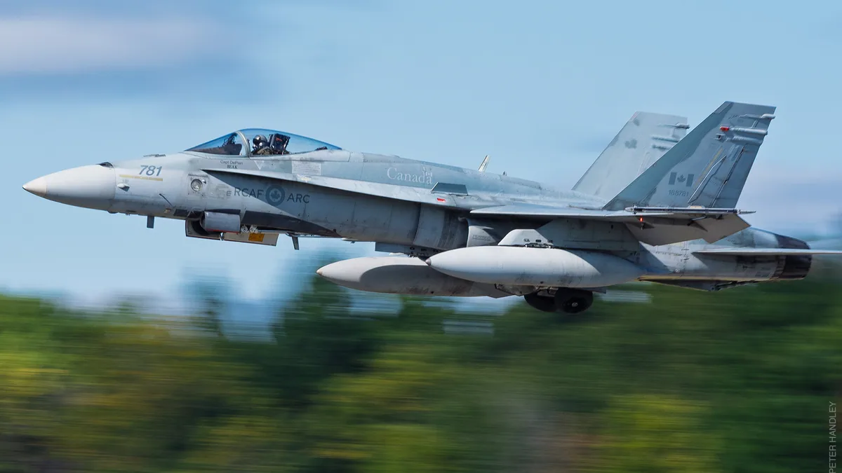 CF-18 Hornet in flight, featured by AERO Gatineau-Ottawa