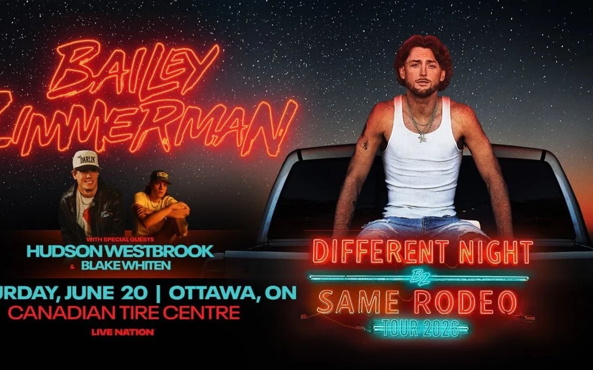 Bailey Zimmerman Different Night Same Rodeo Ottawa artwork