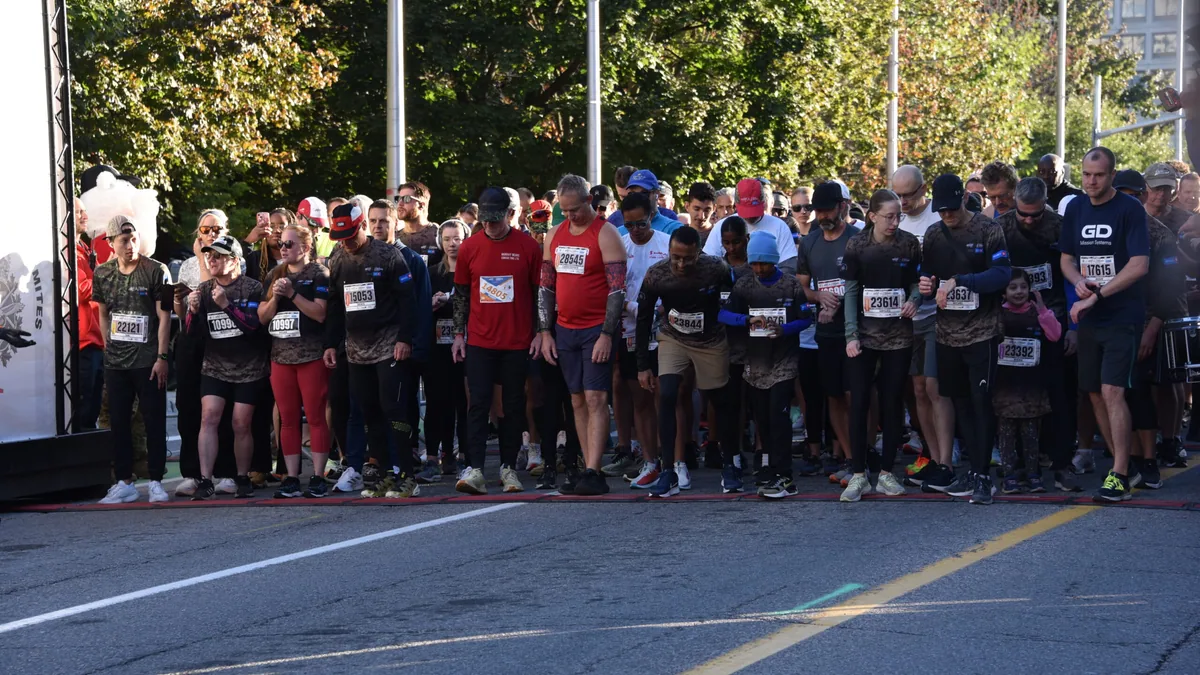 Participants at the start of the 2025 Canada Army Run