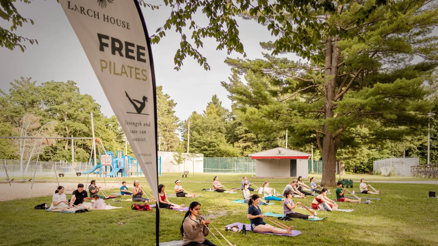 Official Rise and Shine Pilates in the Park artwork
