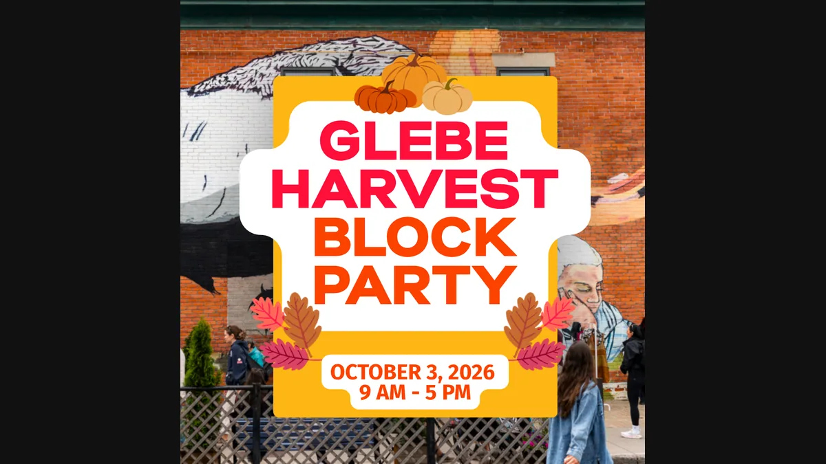 Glebe Harvest Block Party official autumn festival poster