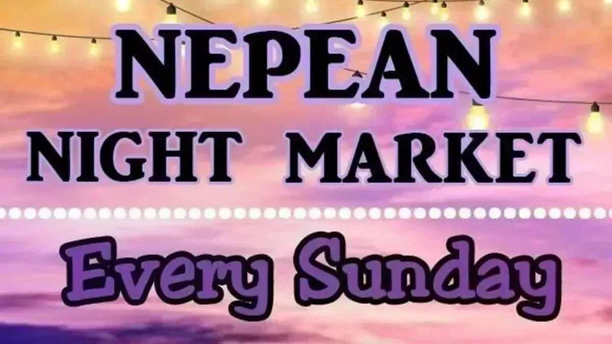 Vendors and visitors at the Nepean Night Market