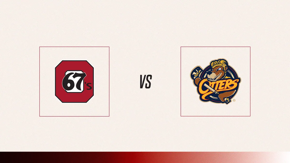 Official Ottawa 67’s versus Erie Otters game artwork