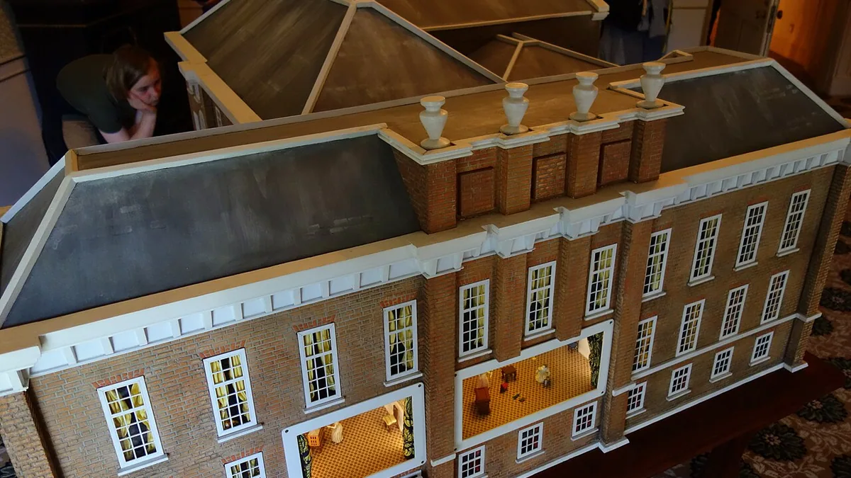 Antique dollhouse at Kensington Palace, an illustrative photo for the doll and miniature sale