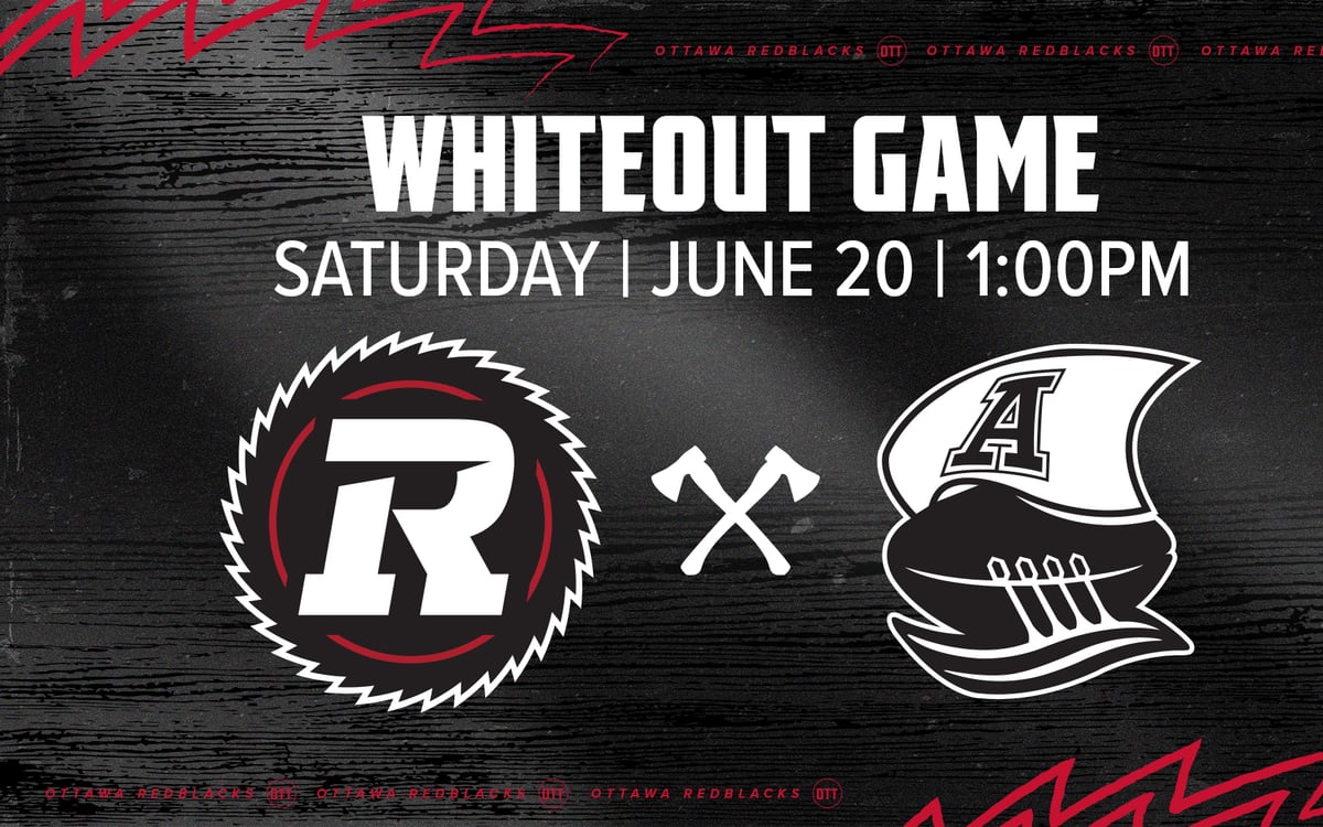 Ottawa REDBLACKS vs. Toronto Argonauts official game artwork
