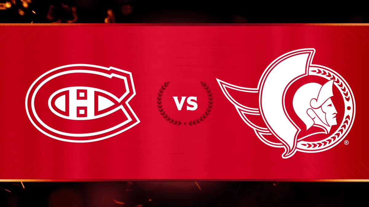 Ottawa Senators versus Montreal Canadiens promotional artwork