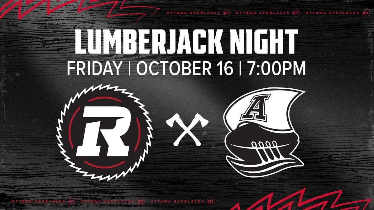 Ottawa REDBLACKS vs. Toronto Argonauts — official promotional artwork