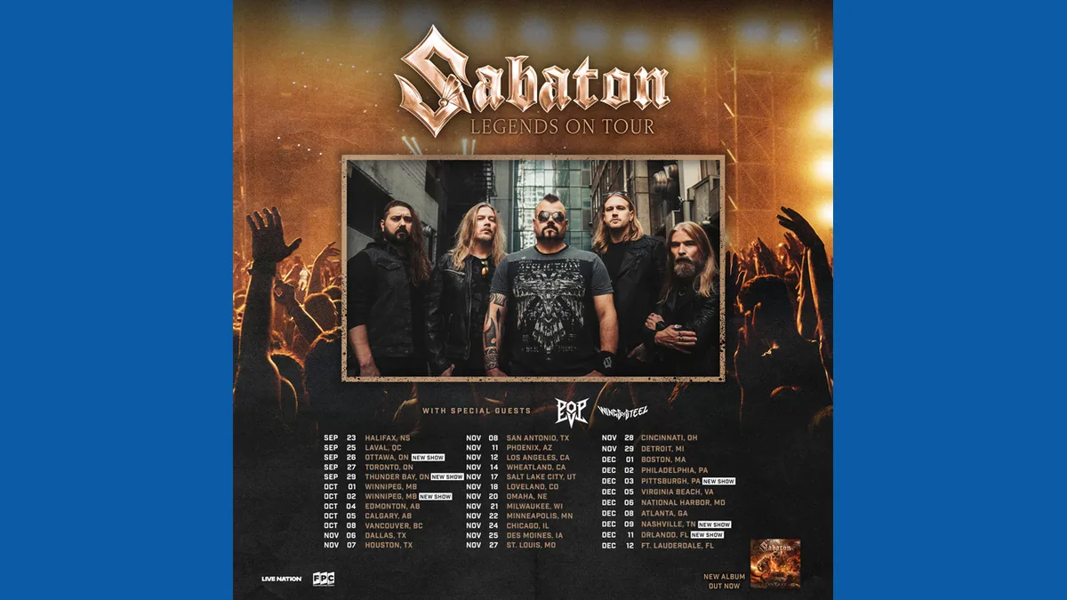 Sabaton: Legends on Tour official promotional artwork